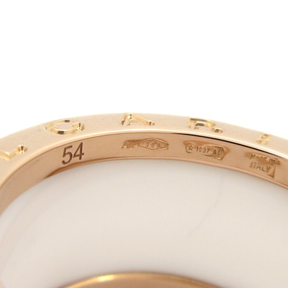 Bvlgari B-zero1 Ring 18K Rose Gold White Ceramic - Picture 6 of 7